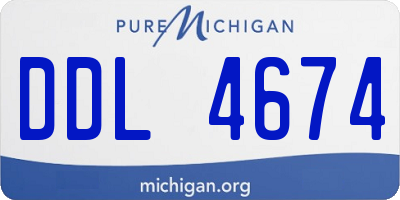 MI license plate DDL4674