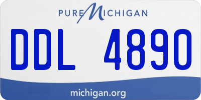 MI license plate DDL4890