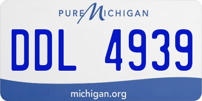 MI license plate DDL4939