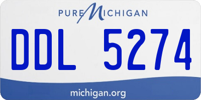 MI license plate DDL5274