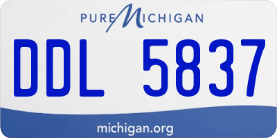 MI license plate DDL5837