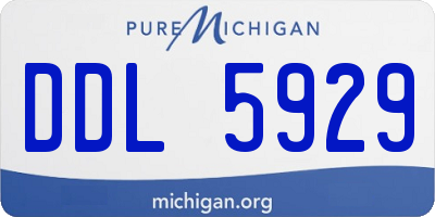 MI license plate DDL5929