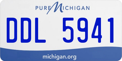 MI license plate DDL5941