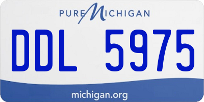 MI license plate DDL5975