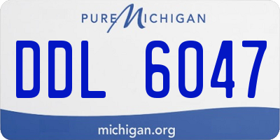 MI license plate DDL6047