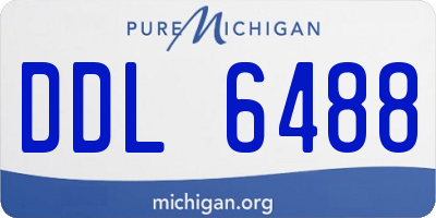 MI license plate DDL6488