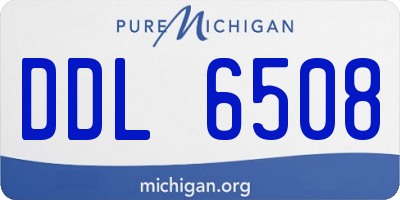 MI license plate DDL6508