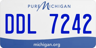 MI license plate DDL7242