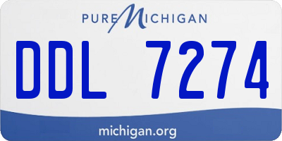 MI license plate DDL7274