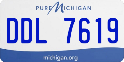 MI license plate DDL7619