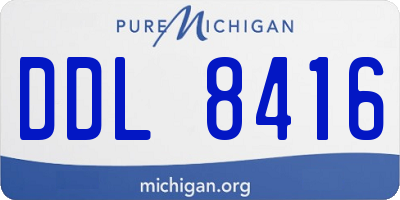 MI license plate DDL8416