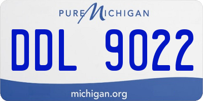 MI license plate DDL9022