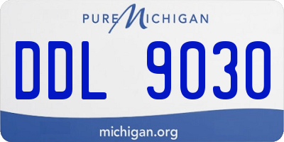 MI license plate DDL9030