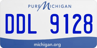 MI license plate DDL9128