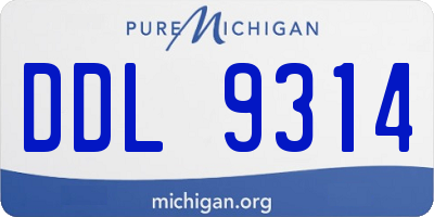 MI license plate DDL9314