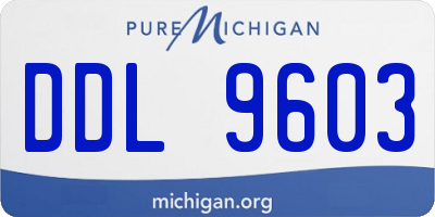 MI license plate DDL9603