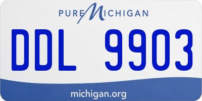 MI license plate DDL9903
