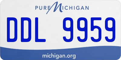 MI license plate DDL9959