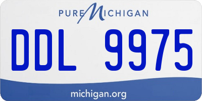 MI license plate DDL9975