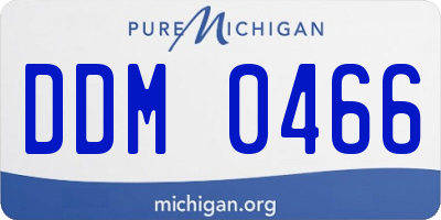 MI license plate DDM0466