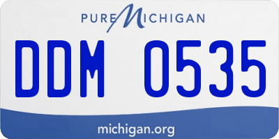 MI license plate DDM0535