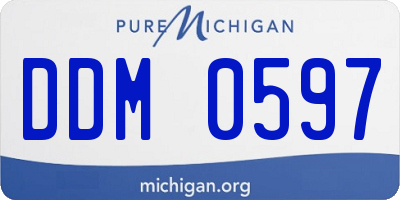MI license plate DDM0597