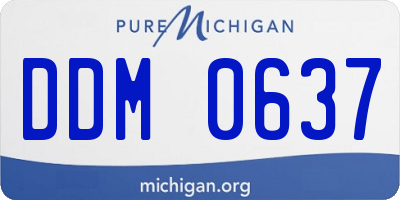 MI license plate DDM0637