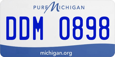 MI license plate DDM0898