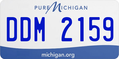 MI license plate DDM2159