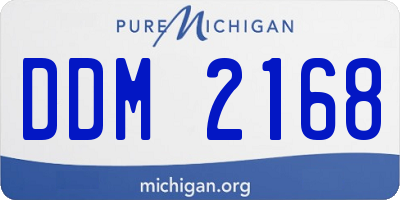 MI license plate DDM2168