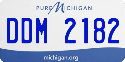 MI license plate DDM2182