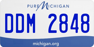 MI license plate DDM2848