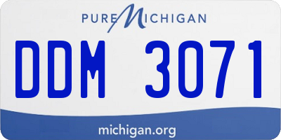 MI license plate DDM3071