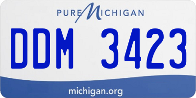 MI license plate DDM3423