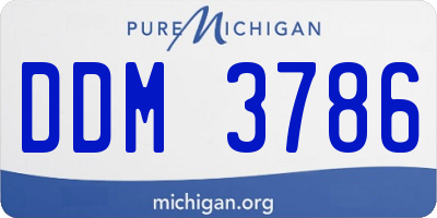 MI license plate DDM3786