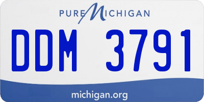 MI license plate DDM3791