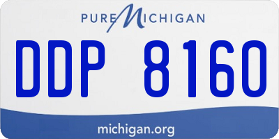 MI license plate DDP8160