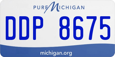 MI license plate DDP8675