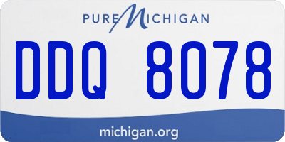 MI license plate DDQ8078