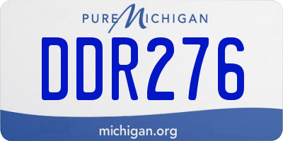 MI license plate DDR276