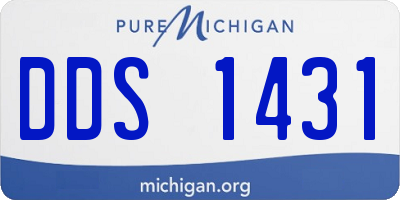 MI license plate DDS1431