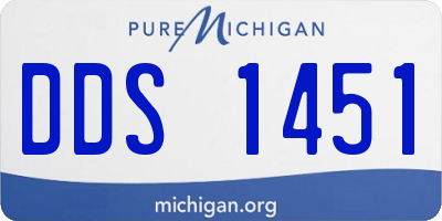 MI license plate DDS1451