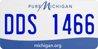 MI license plate DDS1466