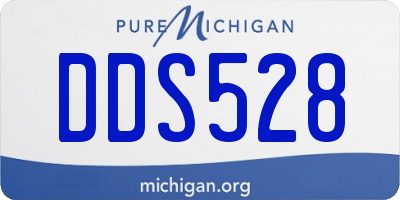 MI license plate DDS528