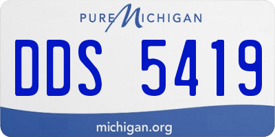 MI license plate DDS5419