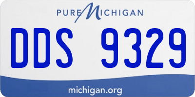 MI license plate DDS9329