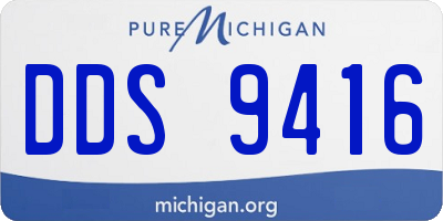 MI license plate DDS9416