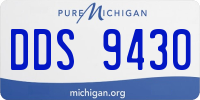 MI license plate DDS9430
