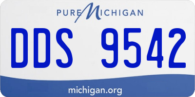 MI license plate DDS9542