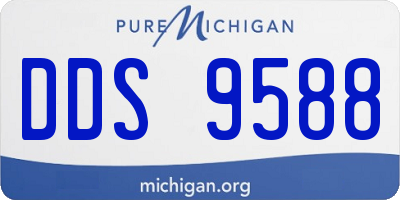 MI license plate DDS9588